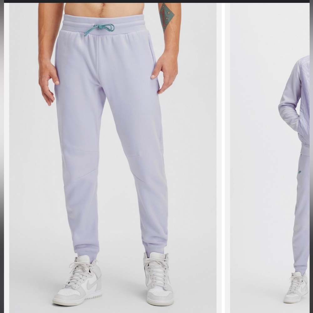 Men’s lavender mist sweats from fabletics in Medium.